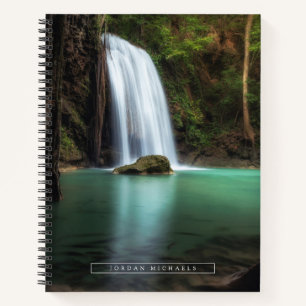 Waterfalls   Erawan Waterfall, Thailand Notebook