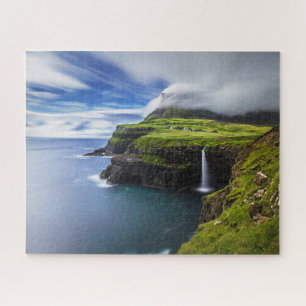 Waterfalls   Faroe Islands, Denmark Jigsaw Puzzle