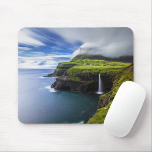 Waterfalls   Faroe Islands, Denmark Mouse Pad