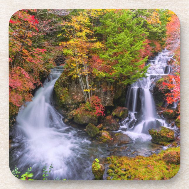Waterfalls | Faucet Waterfalls Nikko Japan Fall Coaster (Front)