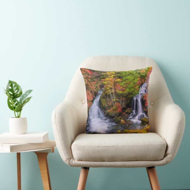 Waterfalls | Faucet Waterfalls Nikko Japan Fall Throw Pillow (Chair)