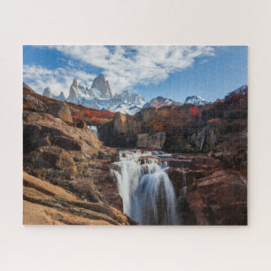 Waterfalls   Fitz Roy Mountain, Argentina Jigsaw Puzzle