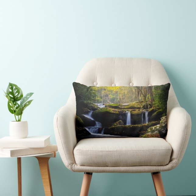 Waterfalls | Great Smoky Mountain National Park Lumbar Pillow (Chair)