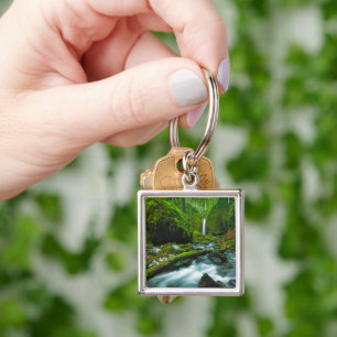Waterfalls   Grotto Falls, Oregon Keychain
