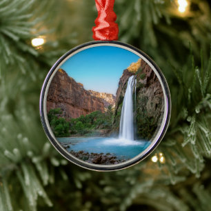Waterfalls   Havasu Falls at Sunset Metal Ornament