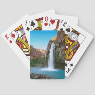 Waterfalls Havasu Falls at Sunset Playing Cards