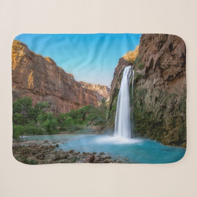 Waterfalls | Havasu Falls at Sunset Sherpa Blanket (Front (Horizontal))