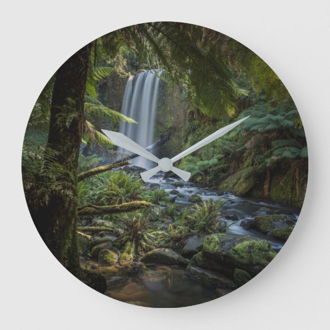 Waterfalls | Hopetoun Falls, New Zealand Large Clock (Front)