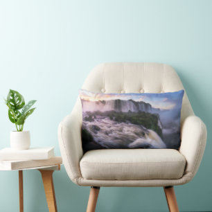 Waterfalls Iguazu Waterfall, Brazil Lumbar Pillow