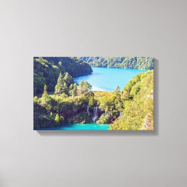 Waterfalls in Plitvice National Park - Croatia Canvas Print (Front)