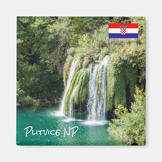 Waterfalls in Plitvice National Park - Croatia Magnet (Front)