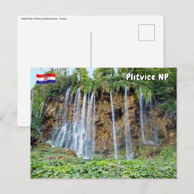 Waterfalls in Plitvice National Park - Croatia Postcard (Front/Back)