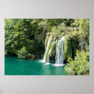Waterfalls in Plitvice National Park - Croatia Poster