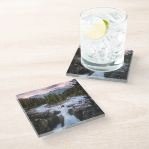 Waterfalls   Jasper National Park, Canada Glass Coaster