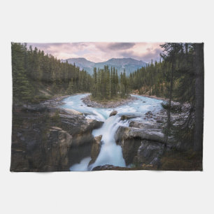 Waterfalls   Jasper National Park, Canada Kitchen Towel