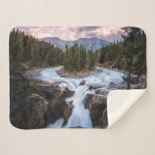 Waterfalls   Jasper National Park, Canada Sherpa Blanket