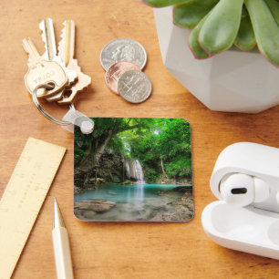 Waterfalls   Kanchanaburi, Thailand Keychain