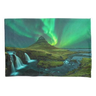 Waterfalls Kirkjufellfoss Waterfall, Iceland Pillowcase