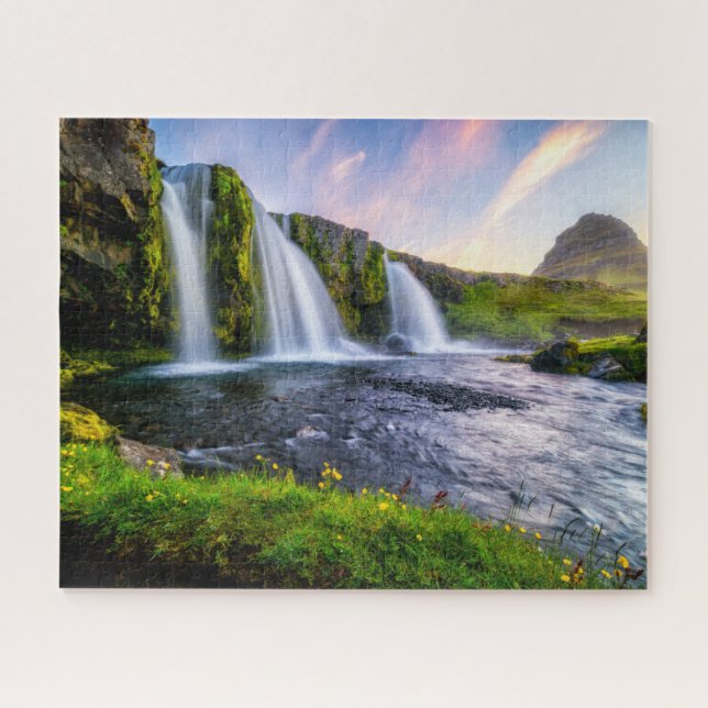 Waterfalls | Kirkjufellsfoss, Iceland Jigsaw Puzzle (Horizontal)