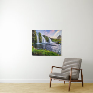Waterfalls Kirkjufellsfoss, Iceland Tapestry