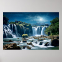 Waterfalls Landscape Meditation Serene 