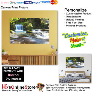 Waterfalls Nature Relaxation Home Office Picture Canvas Print