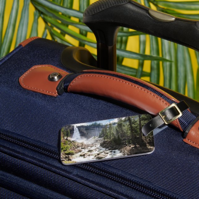 Waterfalls | Nevada Fall, Yosemite, CA Luggage Tag (Front Insitu 3)
