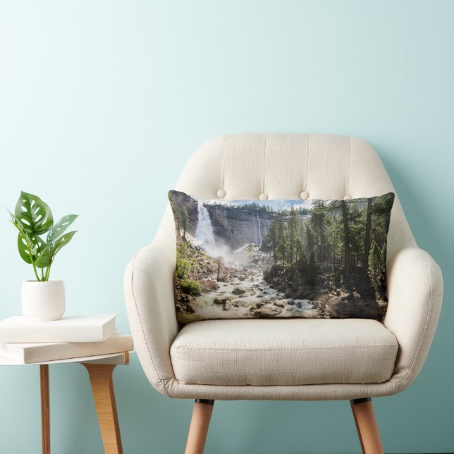 Waterfalls | Nevada Fall, Yosemite, CA Lumbar Pillow (Chair)