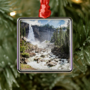 Waterfalls Nevada Fall, Yosemite, CA Metal Ornament