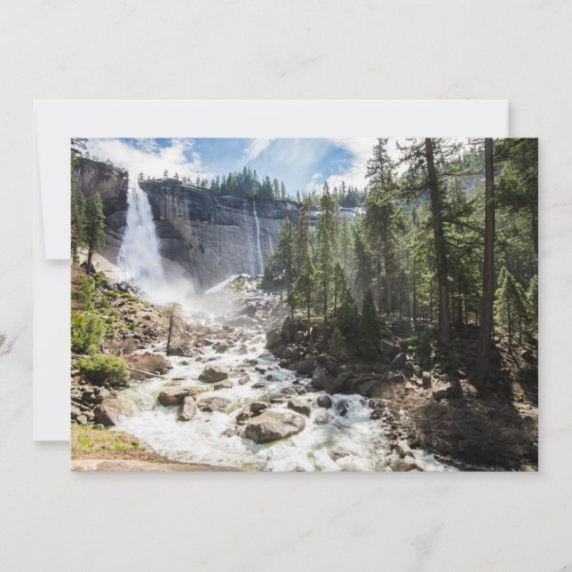 Waterfalls | Nevada Fall, Yosemite, CA Thank You Card (Front)