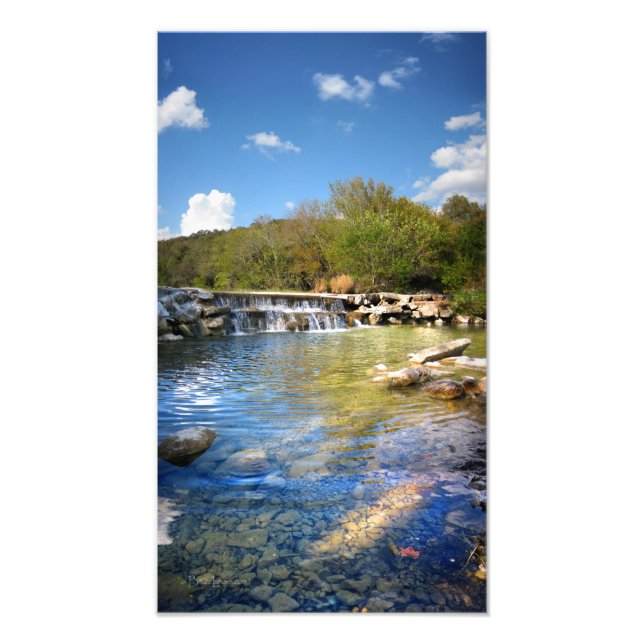 Waterfalls on Barton Creek in Austin Texas 2 Photo Print (Front)
