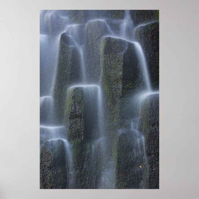 Waterfalls Over Basalt Columns Poster (Front)