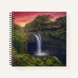 Waterfalls Rainbow Falls, Hilo, Hawaii Notebook