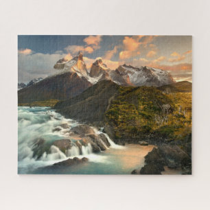 Waterfalls Salto Grade Waterfall Patagonia Chile Jigsaw Puzzle