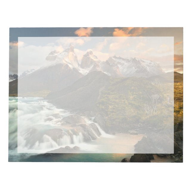 Waterfalls | Salto Grade Waterfall Patagonia Chile Notepad (Front)