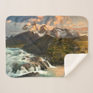 Waterfalls   Salto Grade Waterfall Patagonia Chile Sherpa Blanket