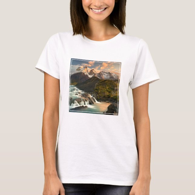 Waterfalls | Salto Grade Waterfall Patagonia Chile T-Shirt (Front)