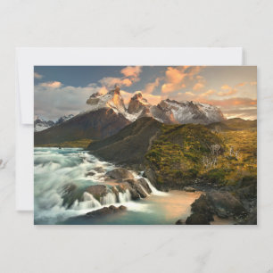 Waterfalls   Salto Grade Waterfall Patagonia Chile Thank You Card