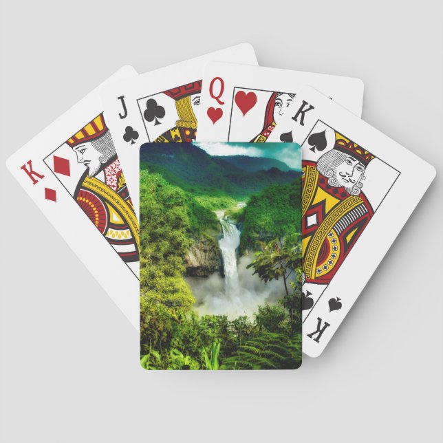 Waterfalls | San Rafael Falls, Ecuador Playing Cards (Back)