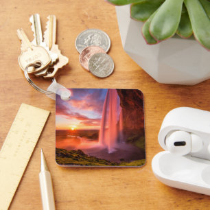 Waterfalls   Seljalandsfoss Waterfall Keychain