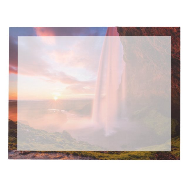 Waterfalls | Seljalandsfoss Waterfall Notepad (Front)