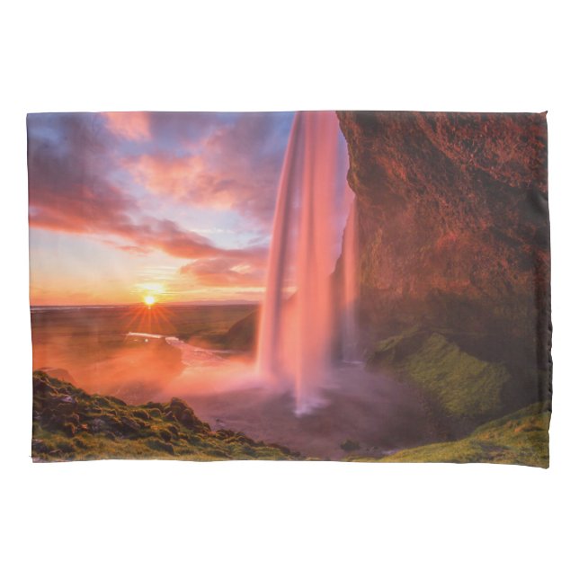 Waterfalls | Seljalandsfoss Waterfall Pillowcase (Front)