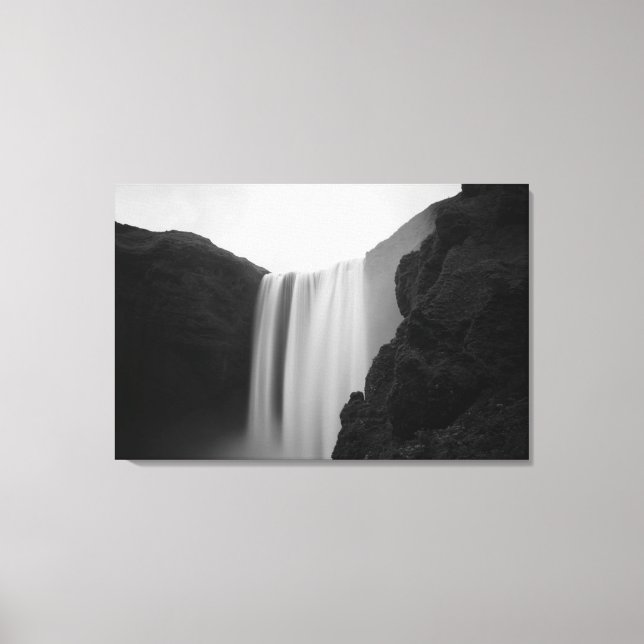 Waterfalls | Skogafoss Waterfall, Iceland Canvas Print (Front)