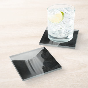 Waterfalls Skogafoss Waterfall, Iceland Glass Coaster