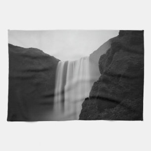 Waterfalls   Skogafoss Waterfall, Iceland Kitchen Towel