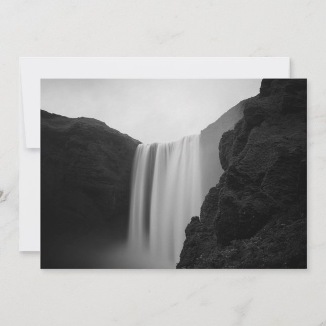 Waterfalls | Skogafoss Waterfall, Iceland Thank You Card (Front)