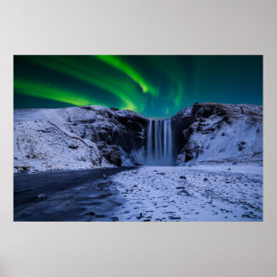 Waterfalls   Skógafoss Waterfall Poster