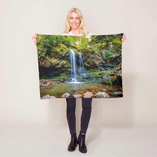 Waterfalls | Smokey Mountain National Park Fleece Blanket (In Situ)