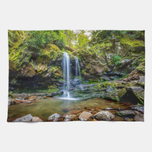 Waterfalls Smokey Mountain National Park Kitchen Towel