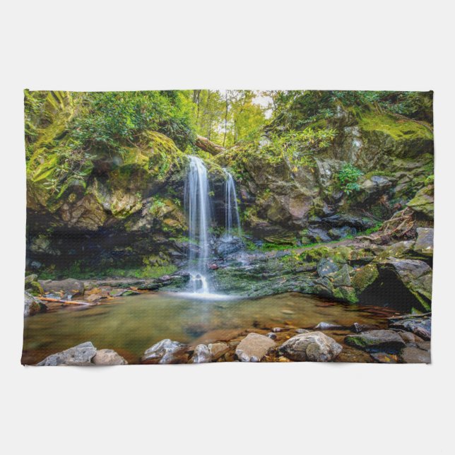 Waterfalls | Smokey Mountain National Park Kitchen Towel (Horizontal)